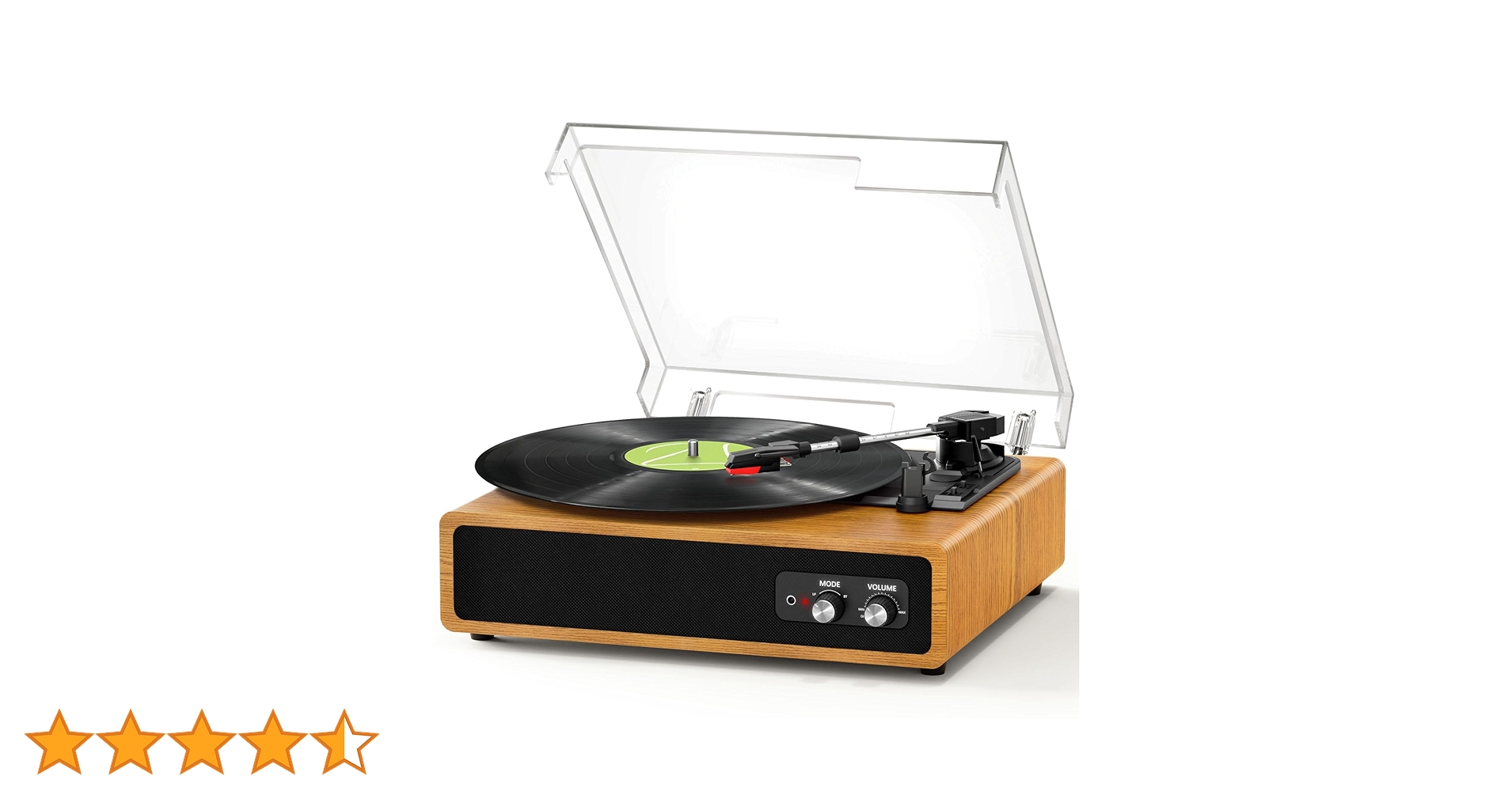 Record Player, FYDEE Vinyl Record Player with Built-in 2